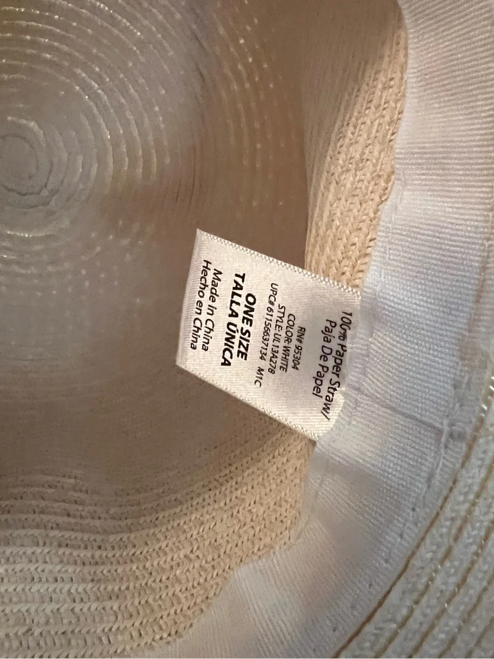 Wide Brim Straw Sun Hats Lot 3 - Cream, Orange & Burgundy